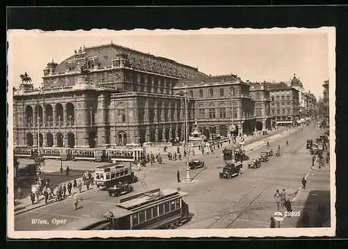 AK Wien, Oper mit Strassenbahnen