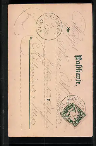 AK Engel mit Kleeblatt in der Hand