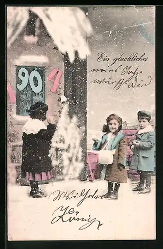 AK Jahreszahl 1904 an Hausfassade