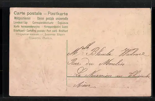 AK Hoffnungsvoller Amor mit Blumenorakel