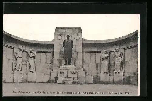 AK Essen, Zur Erinnerung an die Enthüllung des Friedrich Alfred Krupp-Denkmals 1907