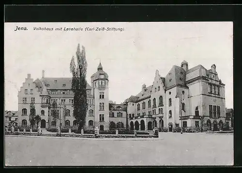 AK Jena, Volkshaus mit Lesehalle, Carl-Zeiss-Stiftung