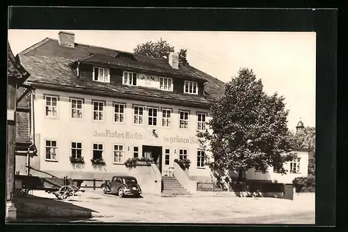 AK Hoheneiche, Gasthaus Zum roten Hirsch im Grünen Wald