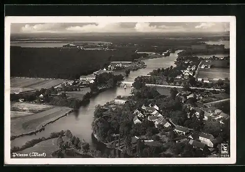 AK Prieros, Ort aus der Vogelschau