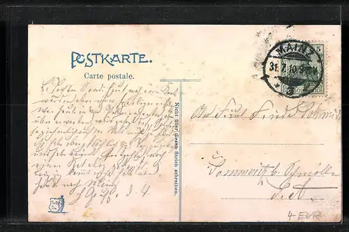 AK Frankfurt-Westend, Palmengarten, Teich und Drahtseilbrücke