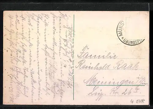 AK Münsingen, Neues Barackenlager, Totalansicht