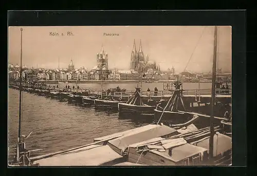 AK Köln, Panorama im Winter