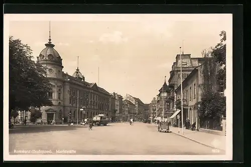 AK Konstanz, Strassenpartie mit Markstätte