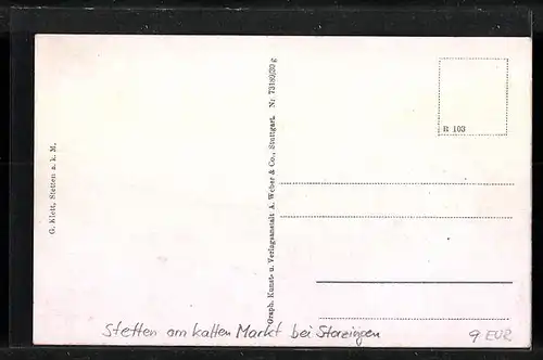 Künstler-AK Heuberg-Stetten a. k. M., Lager aus der Vogelschau