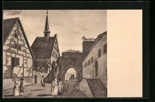 AK Meissen, Ehemalige Stadttore, Wassertor mit Jacobskapelle