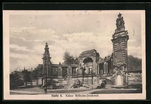 AK Halle /S., Kaiser Wilhelm-Denkmal