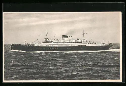 AK Passagierschiff Saturnia auf hoher See