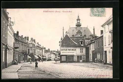 AK Etrépagny, Grande-Rue
