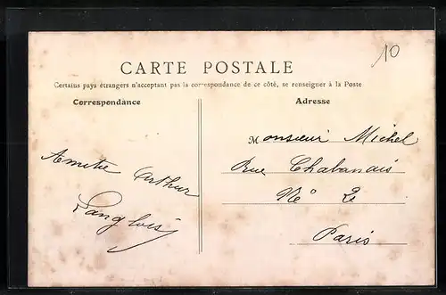 AK Etrépagny, Poste et Télégraphes