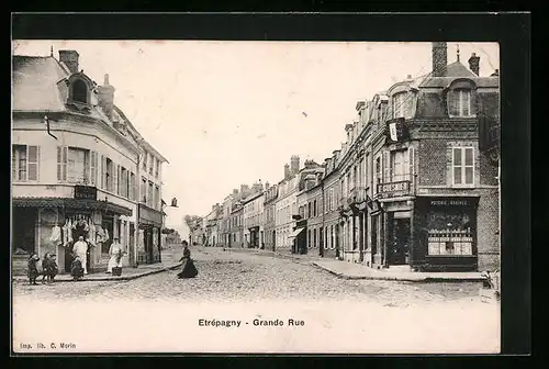 AK Etrépagny, Grande Rue