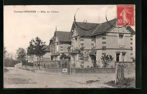 AK Conches, Allée des Chalets