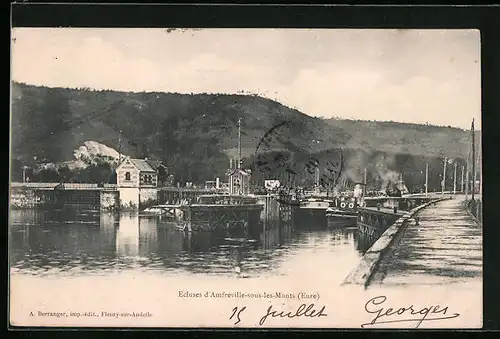 AK Amfreville-sous-les-Monts, Ecluses