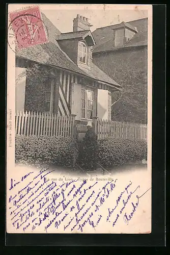 AK Beuzeville, La rue du Lion