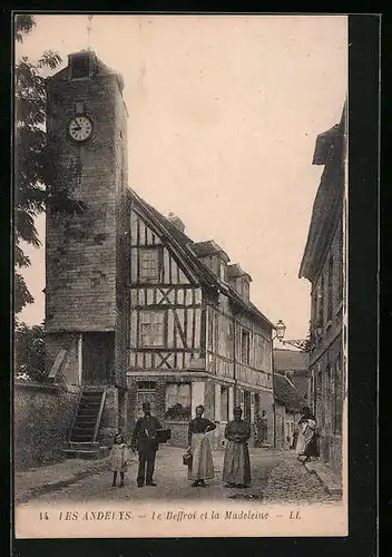 AK Les Andelys, Le Beffroi et la Madeleine