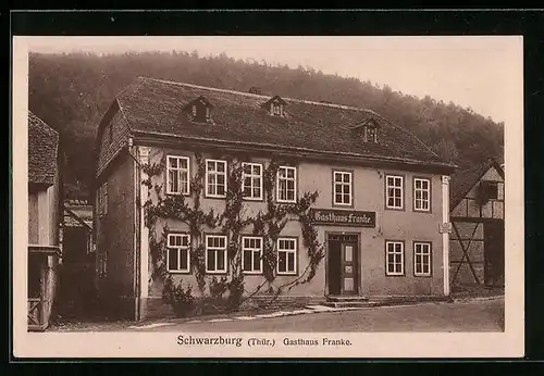 AK Schwarzburg /Thür., Gasthaus Franke