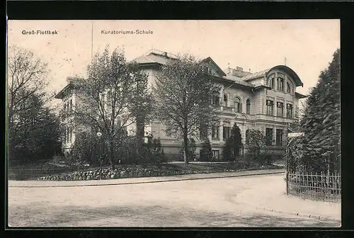 AK Hamburg-Flottbek, Kuratoriums-Schule von der Strasse gesehen