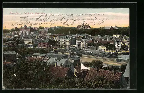 AK Flensburg, Blick von Jürgensby