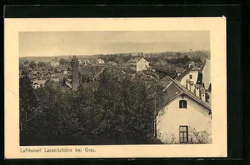 AK Lassnitzhöhe, Ortsansicht aus der Vogelschau