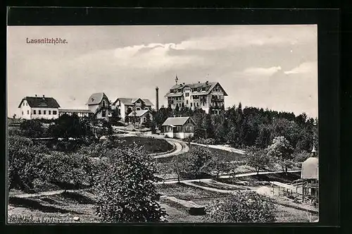 AK Lassnitzhöhe, Ortsansicht aus der Vogelschau