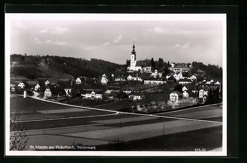 AK St. Marein am Pickelbach, Gesamtansicht aus der Vogelschau