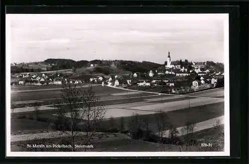 AK St. Marein am Pickelbach, Gesamtansicht aus der Vogelschau