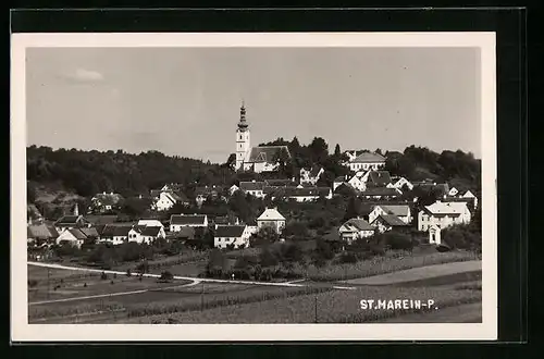AK St. Marein am Pickelbach, Ortsansicht aus der Vogelschau