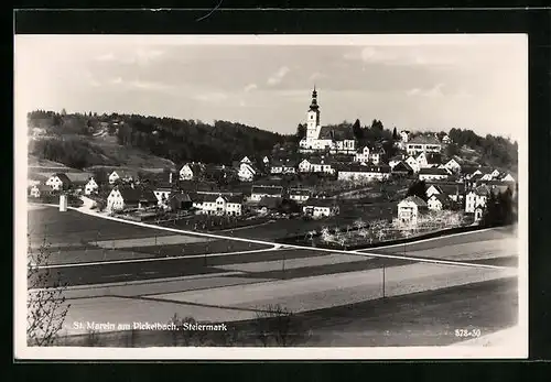 AK St. Marein am Pickelbach, Ortsansicht aus der Vogelschau