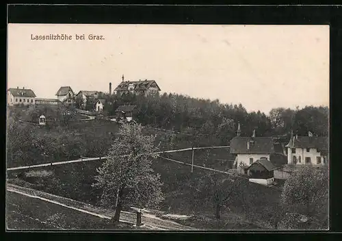 AK Lassnitzhöhe, Ortsansicht aus der Vogelschau