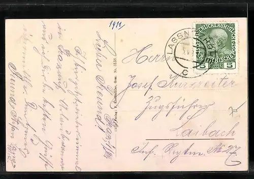 AK Lassnitzhöhe, Ortsansicht aus der Vogelschau