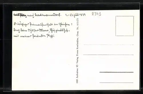 AK Trautmannsdorf, Ortsansicht von einer Anhöhe aus