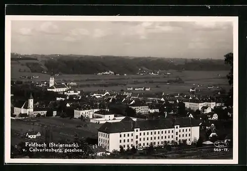 AK Feldbach, Ortsansicht vom Calvarienberg gesehen