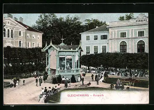 AK Bad Gleichenberg, Kurpark mit Kurhaus