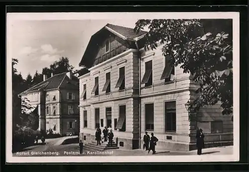 AK Bad Gleichenberg, Postamt und Karolinenhof