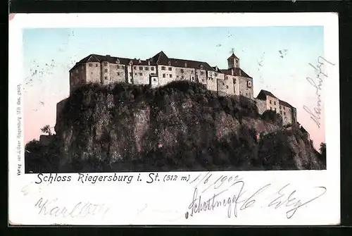 AK Riegersburg, Blick zum Schloss