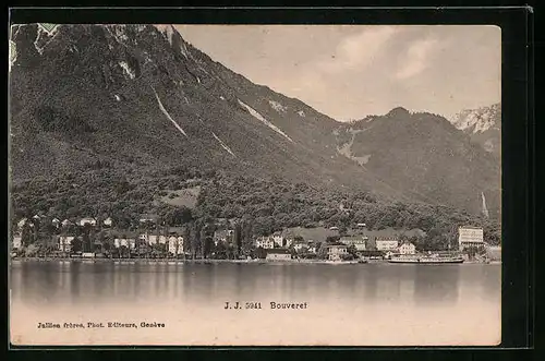 AK Bouveret, Blick zum Ort über das Wasser