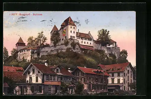 AK Burgdorf, Ortspartie mit Schloss