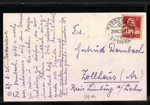 AK Rorschach, Ortsansicht mit Bodensee