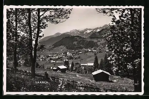 AK Saanen, Totalansicht aus der Vogelschau