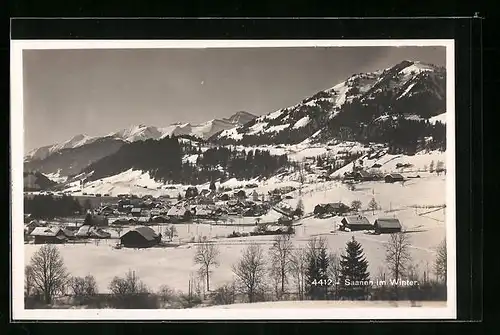 AK Saanen, Ortsansicht im Winter