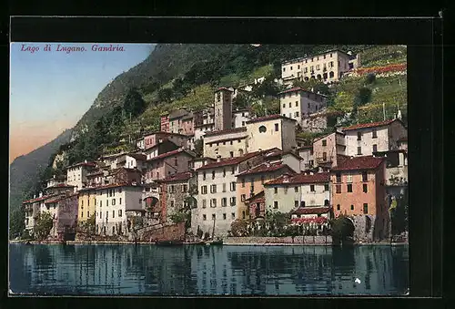 AK Gandria, Ortsansicht am Lago di Lugano