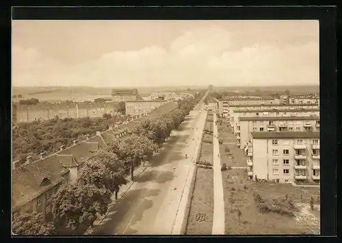 AK Weissenfels (Saale), Merseburger Strasse aus der Vogelschau