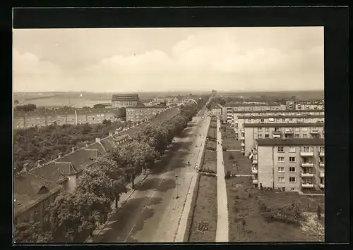 AK Weissenfels (Saale), Merseburger Strasse aus der Vogelschau
