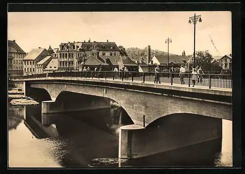 AK Weissenfels (Saale), Brücke des Friedens