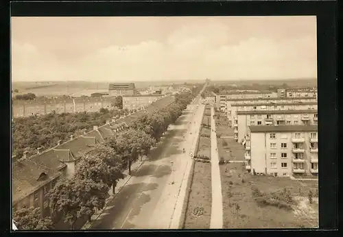 AK Weissenfels (Saale), Merseburger Strasse aus der Vogelschau