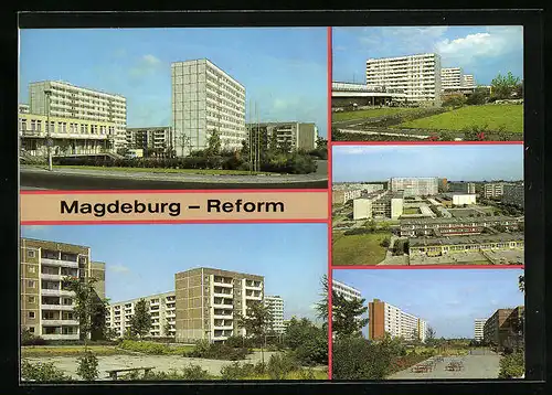 AK Magdeburg-Reform, An der Poliklinik, Gagarinstrasse, HO-Kaufhalle